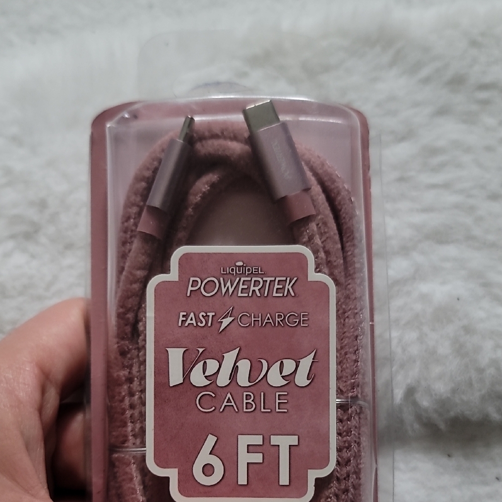 Powertek Velvet Pink 6 Ft Fast Charging Cable